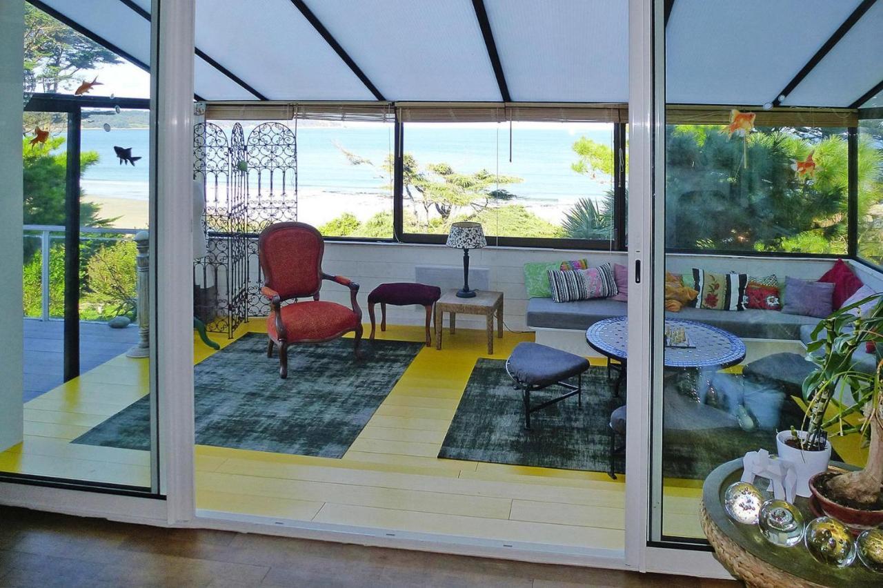 Beautiful 4 Family Villa Overlooking The Beach Locquirec Exterior foto